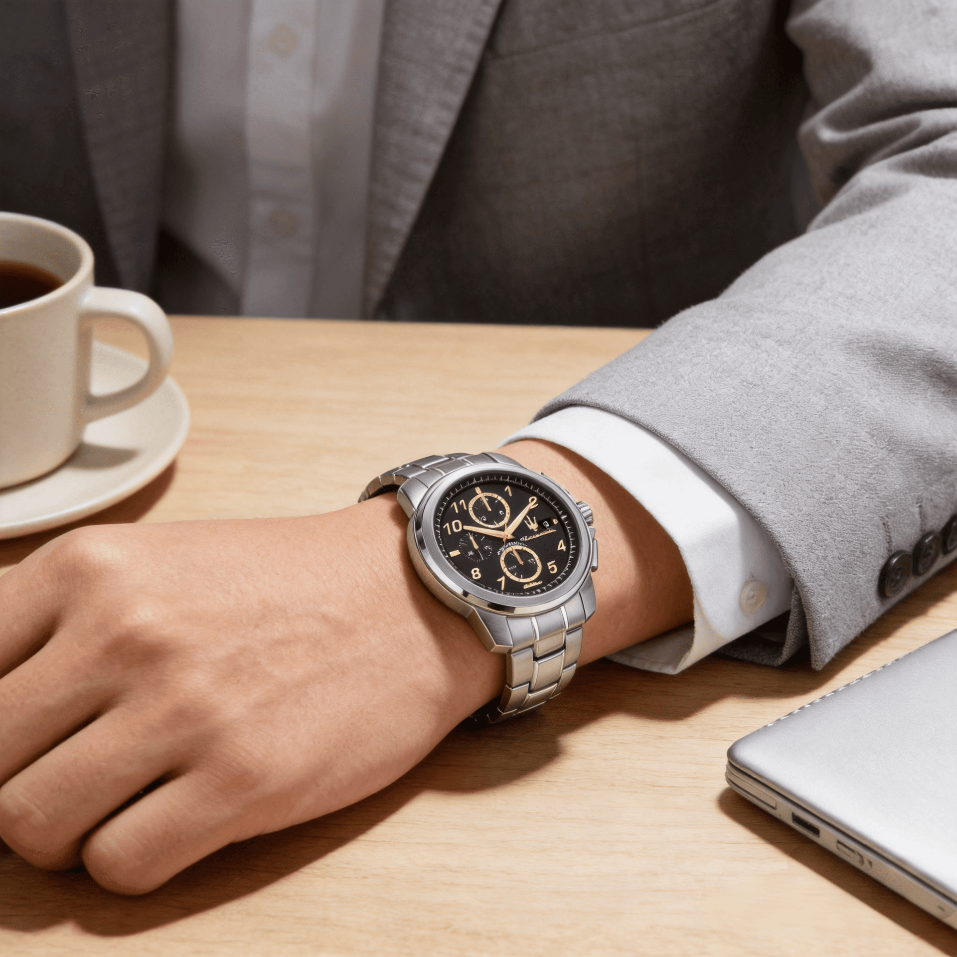 Механические часы Maserati Кварцевый механизм Мужские часы 44mm*44mm*11,7mm Синий - изображение 6