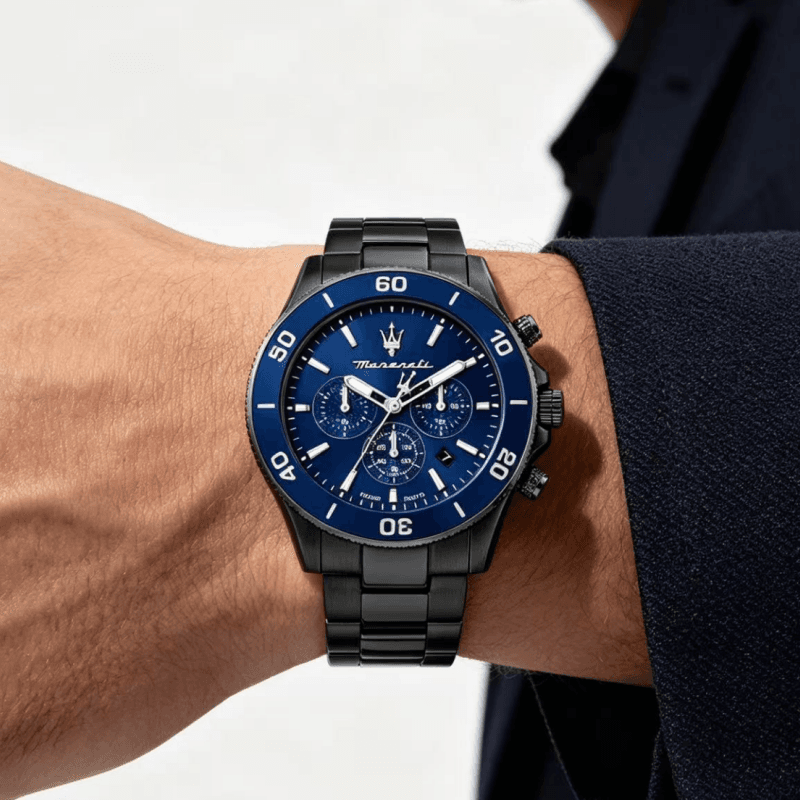 Механические часы Maserati Кварцевый механизм Мужские часы 43mm*43mm*11,2 мм Синий - изображение 5