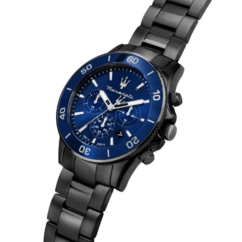 Механические часы Maserati Кварцевый механизм Мужские часы 43mm*43mm*11,2 мм Синий - изображение 4