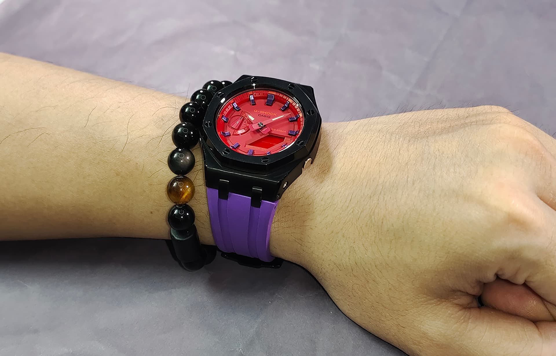 Часы CASIO GA-2100-4A-Violet Noir - изображение 7