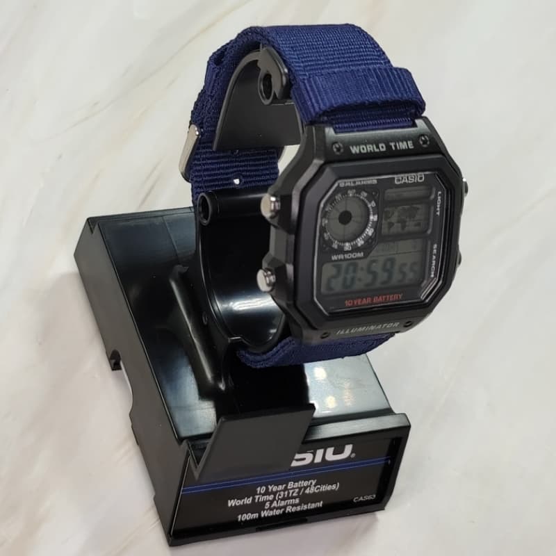 Часы Casio AE-1200WH-1A Nylon Blue - изображение 2