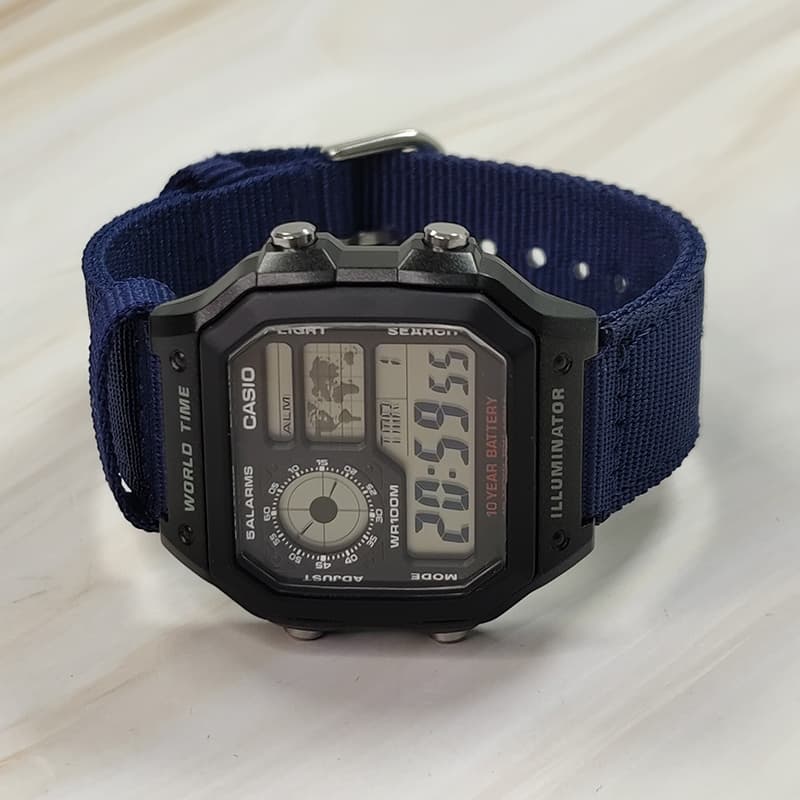 Часы Casio AE-1200WH-1A Nylon Blue - изображение 5