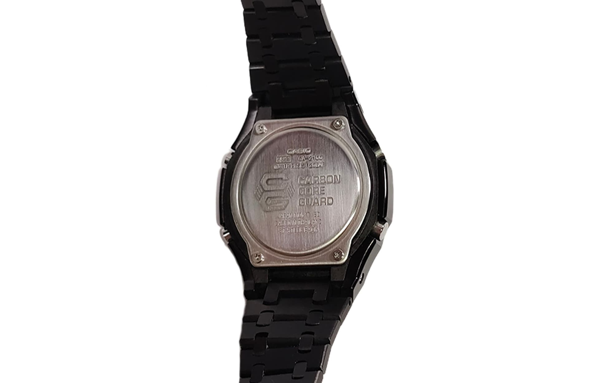 Часы Casio GA-2100-1A1 Mod Black Steel Blue - изображение 6