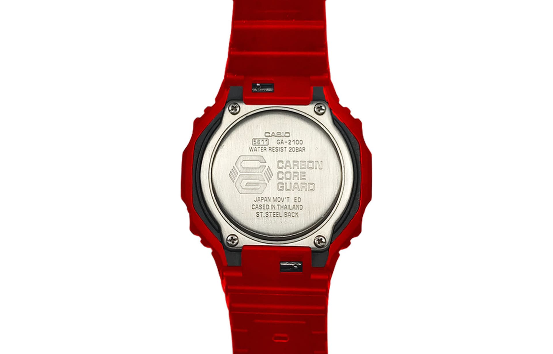 Часы Casio GA-2100 Hand-Painted Coral Red - изображение 6