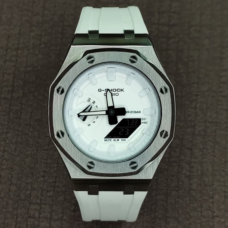 Часы Casio GA-2100-1A1 Offshore Silver Phantom - изображение 5