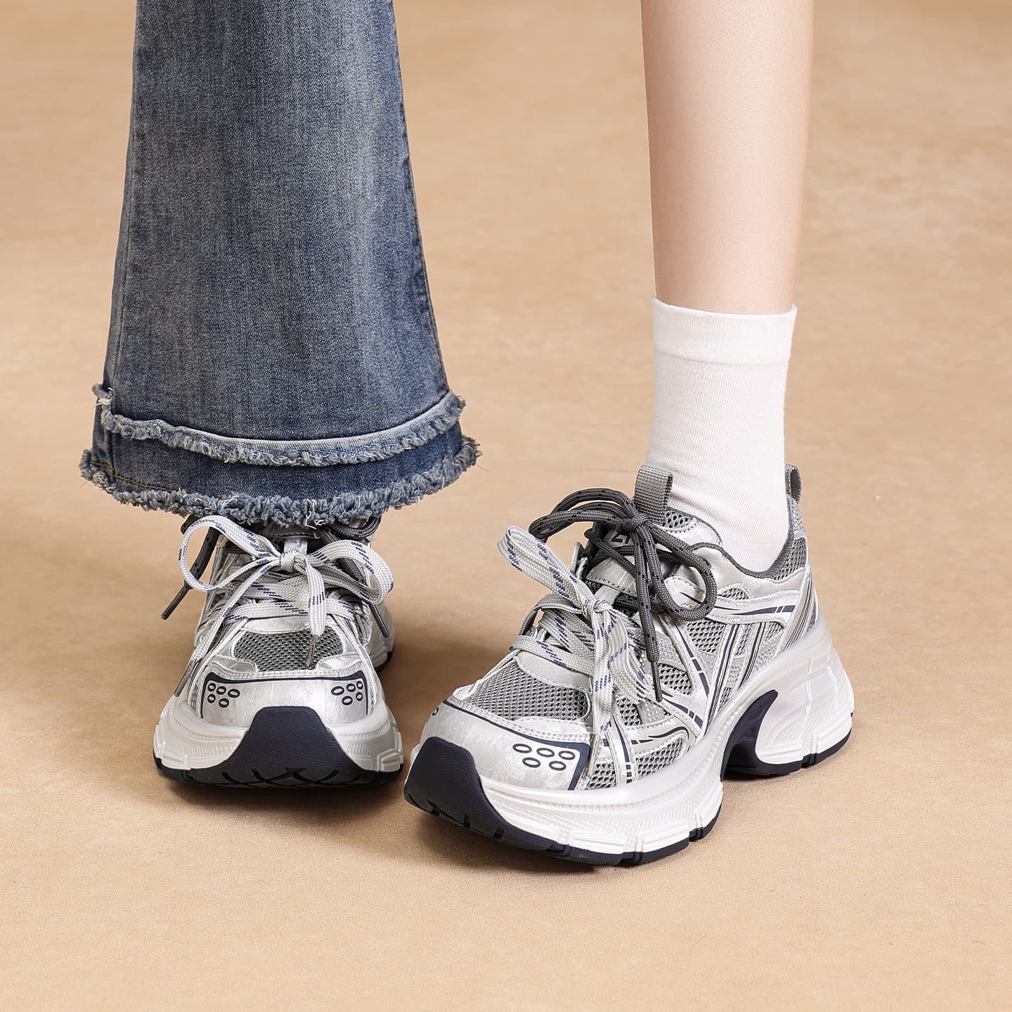 Кроссовки ZHR Chunky Sneakers Low Top Women's - изображение 6