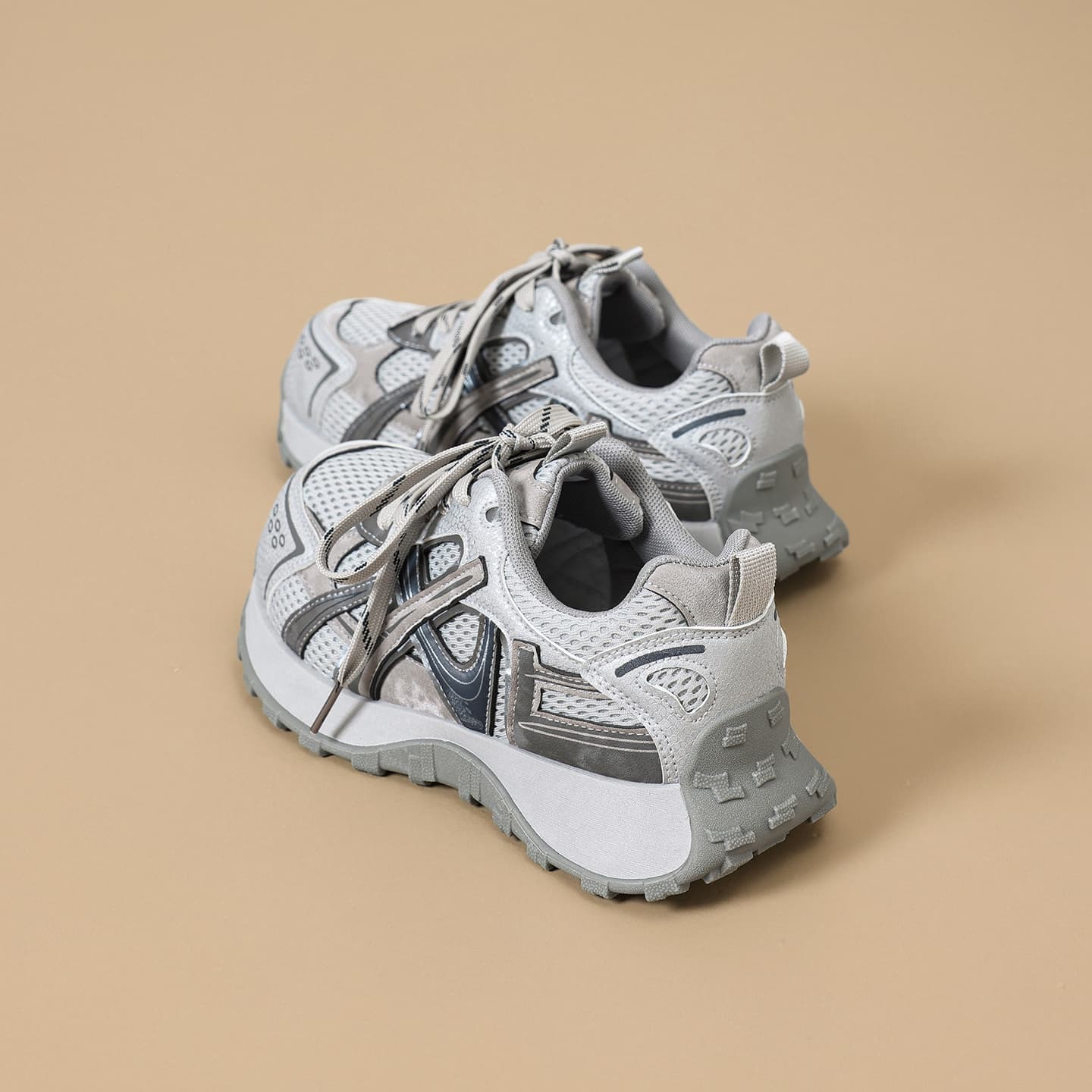Кроссовки ZHR Массивные кроссовки Low Топ Серый Женские - изображение 6