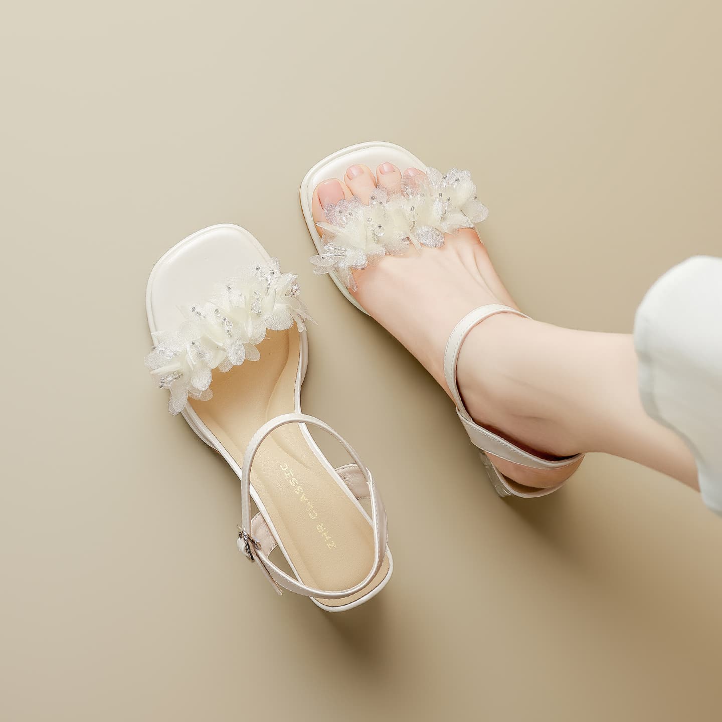 Шлёпанцы ZHR Floral Collection One Шнуровые Сандалии Женские - изображение 4