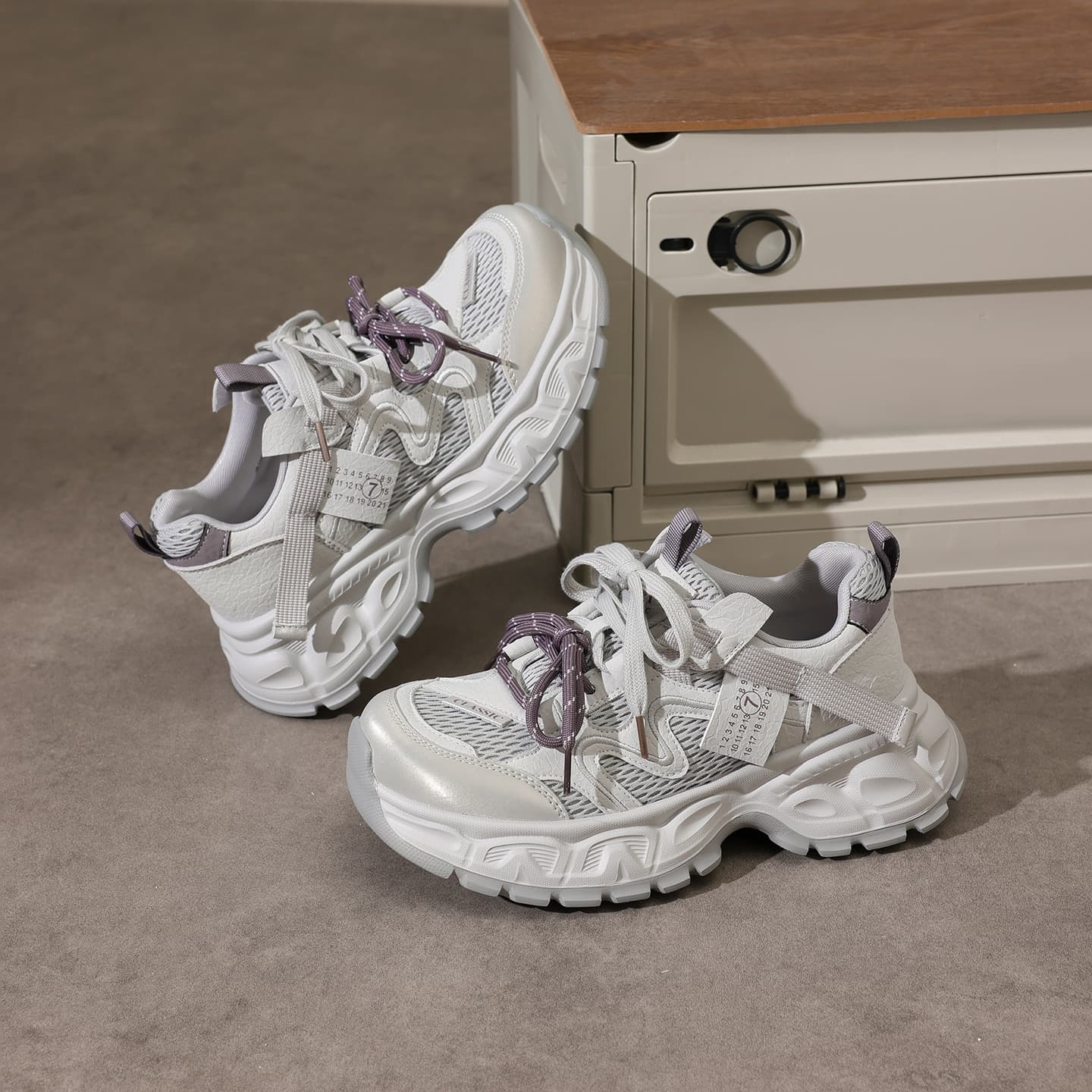 Кроссовки ZHR Chunky Sneakers Low Top Women's - изображение 7