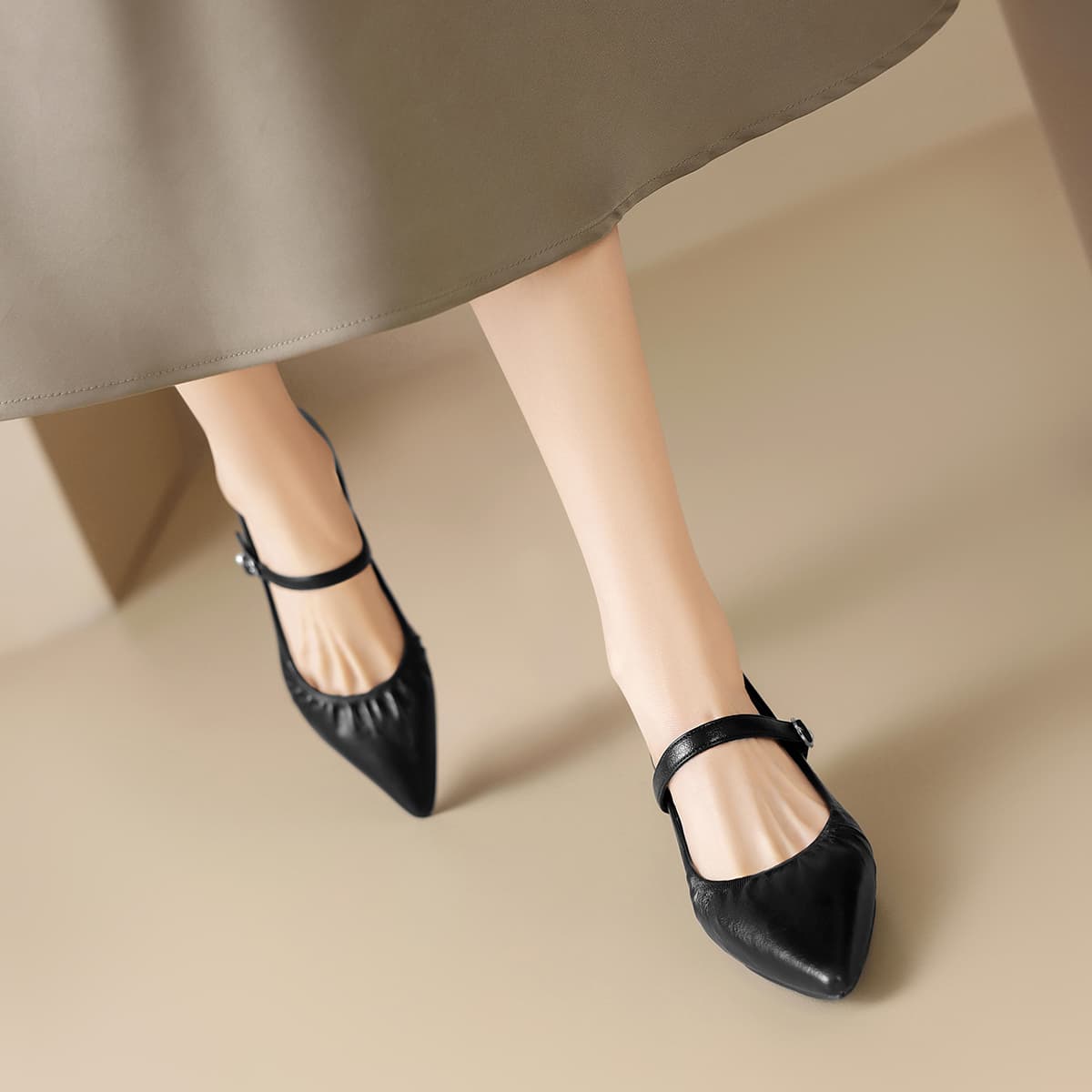 ZHR Туфли Мэри Джейн с узким каблуком 4CM для женщин - изображение 3
