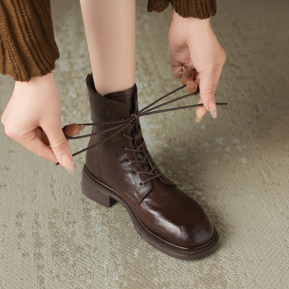 Ботинки ZHR Короткий Мартин Boot 4CM Женские - изображение 5