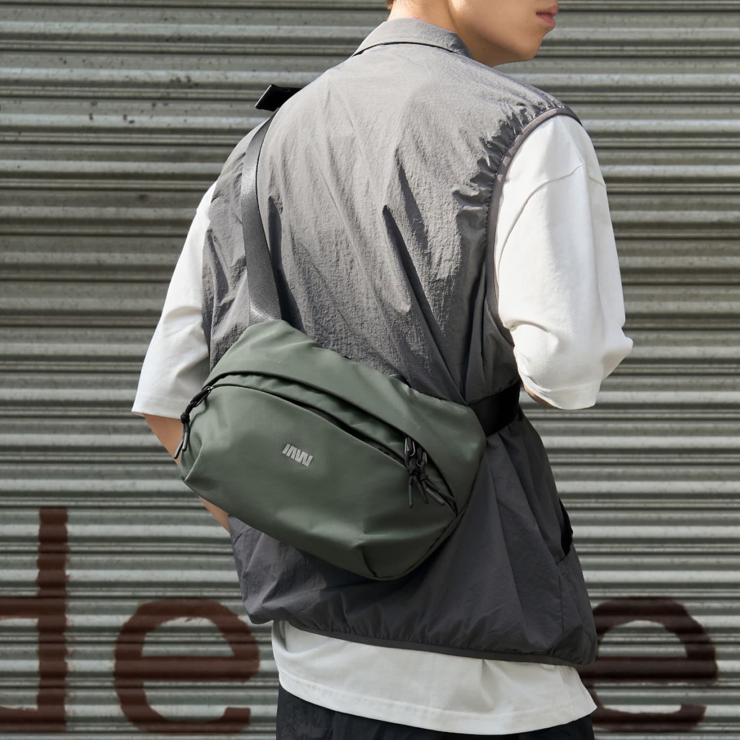 Сумка через плечо SEPTWOLVES Crossbody Bag Gray Green Unisex SEPTWOLVES Кроссбоди Сумка Серый Зеленый Унисекс - изображение 6
