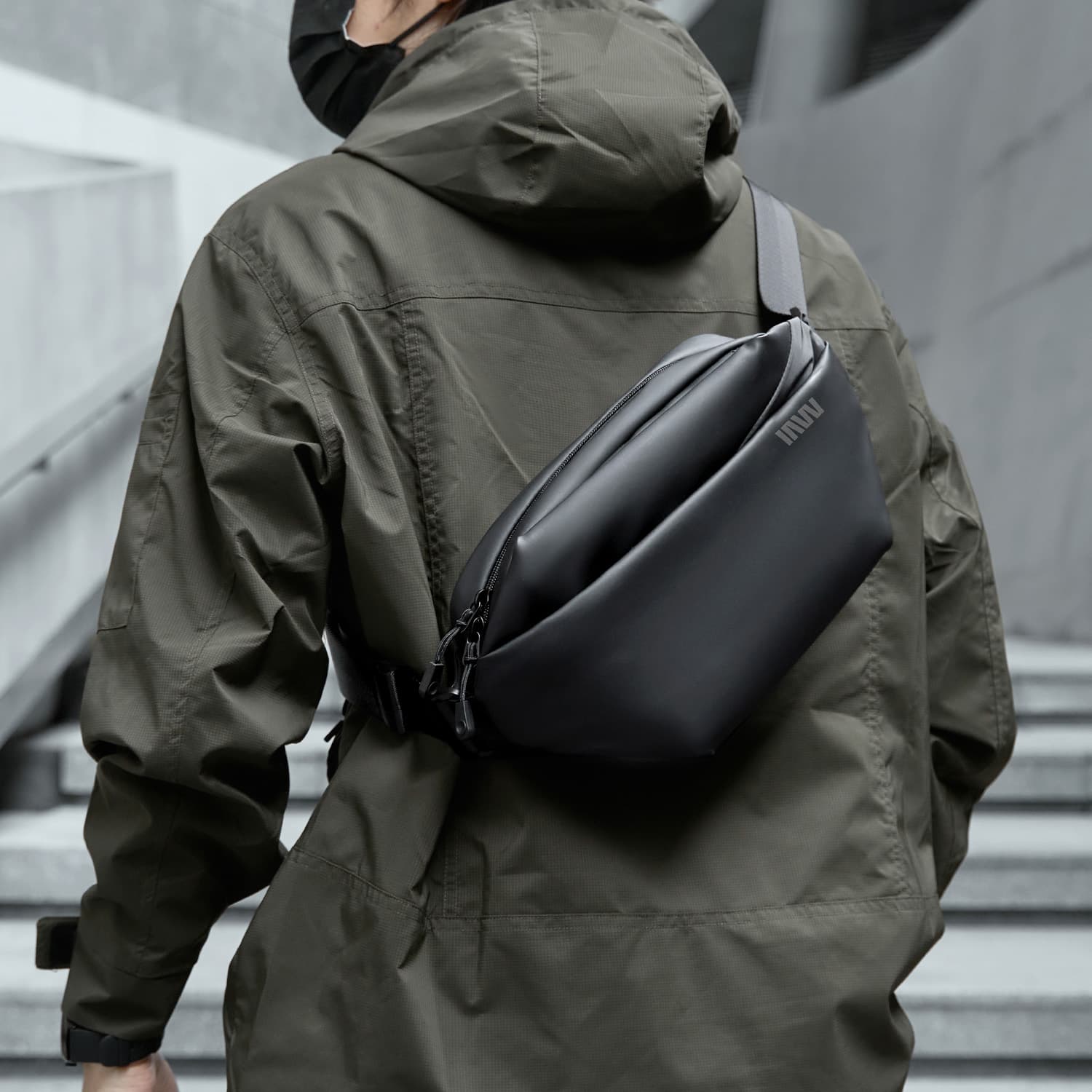 Нагрудная сумка SEPTWOLVES Слинг сумка Black Unisex - изображение 3