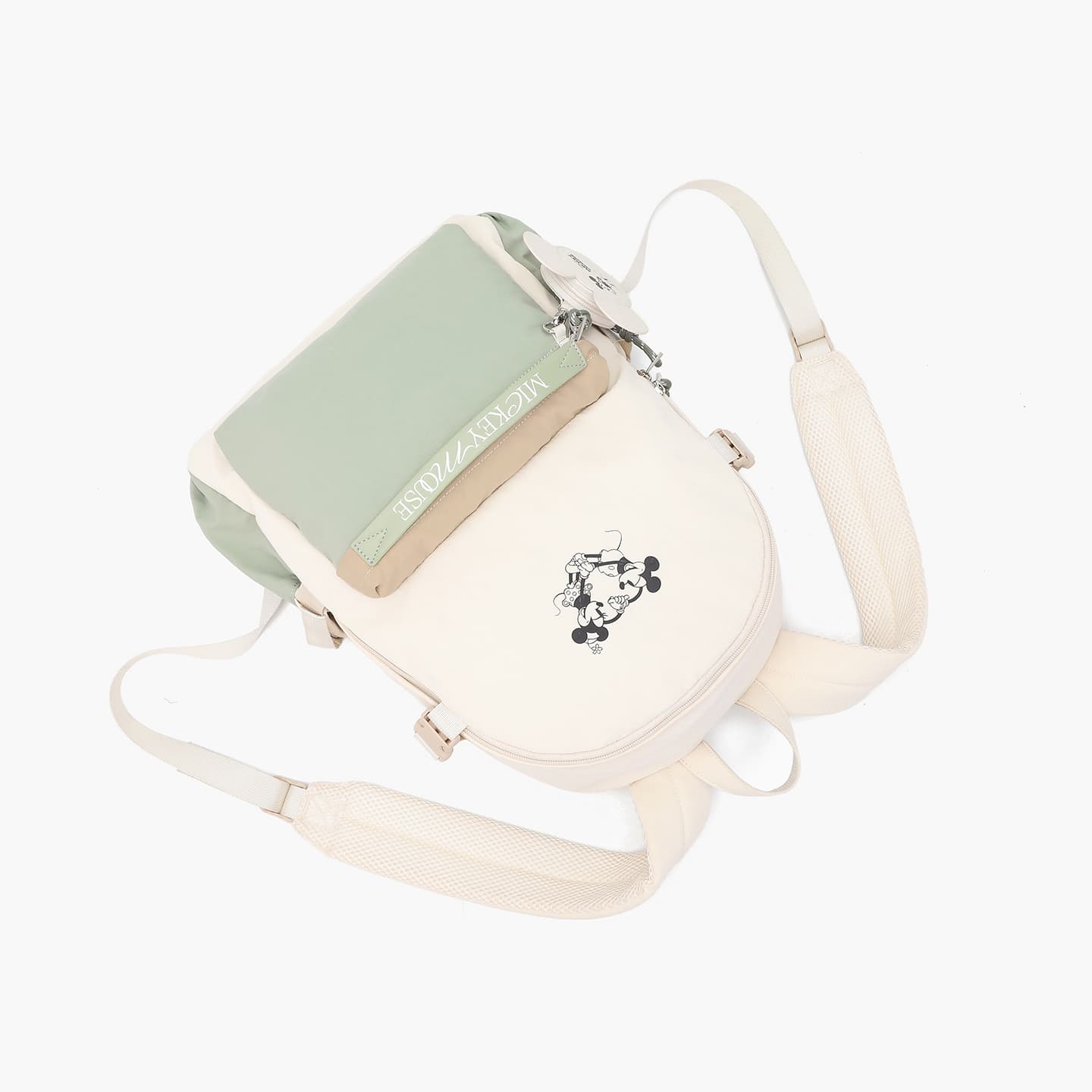 Рюкзак Disney Mickey SERIES Рюкзаки Ecru Grass Green (Брелок включен) Унисекс - изображение 6