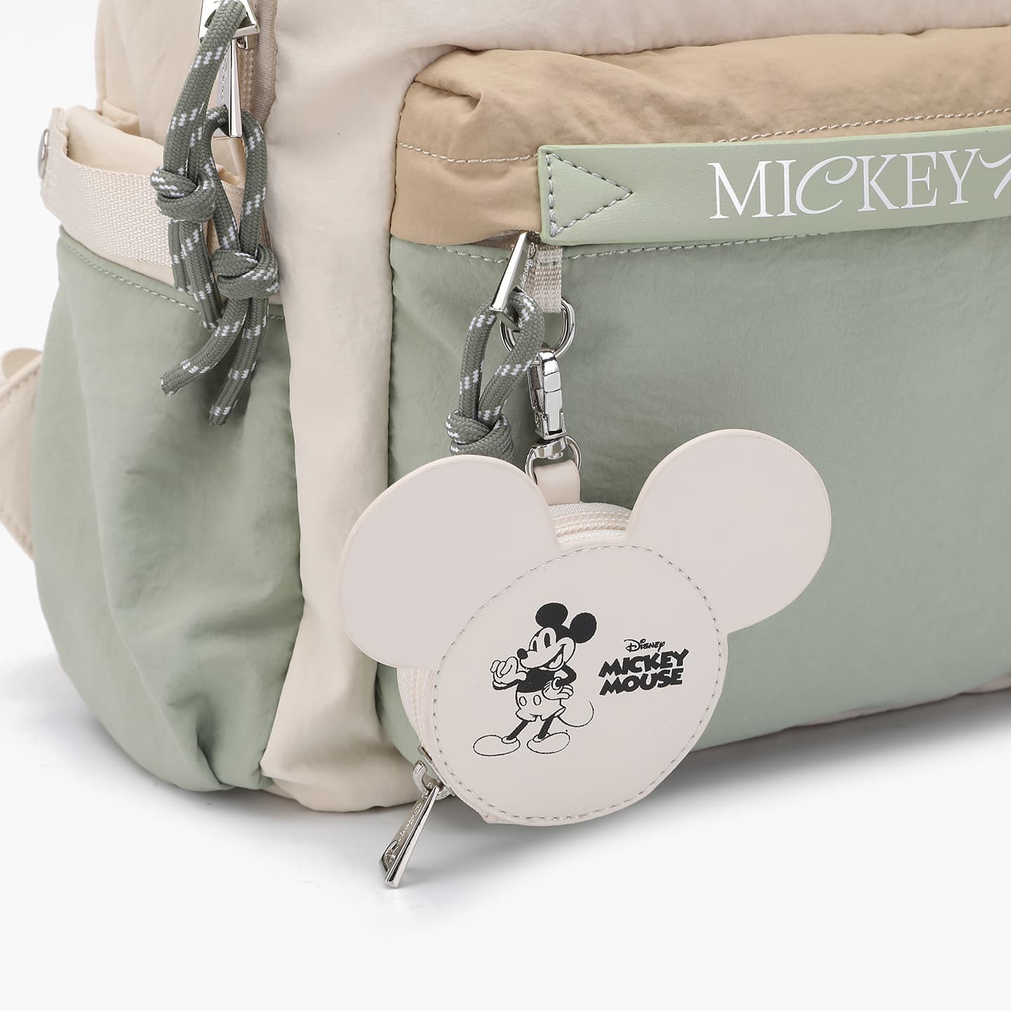 Рюкзак Disney Mickey SERIES Рюкзаки Ecru Grass Green (Брелок включен) Унисекс - изображение 7