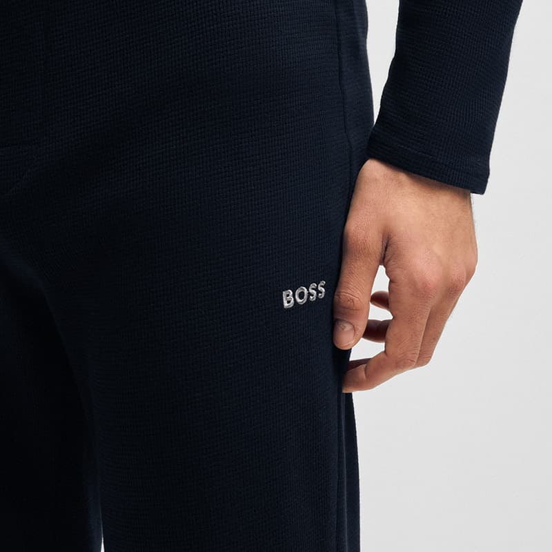 Штаны Hugo Boss Темно-синие Мужские Повседневные Штаны - изображение 5