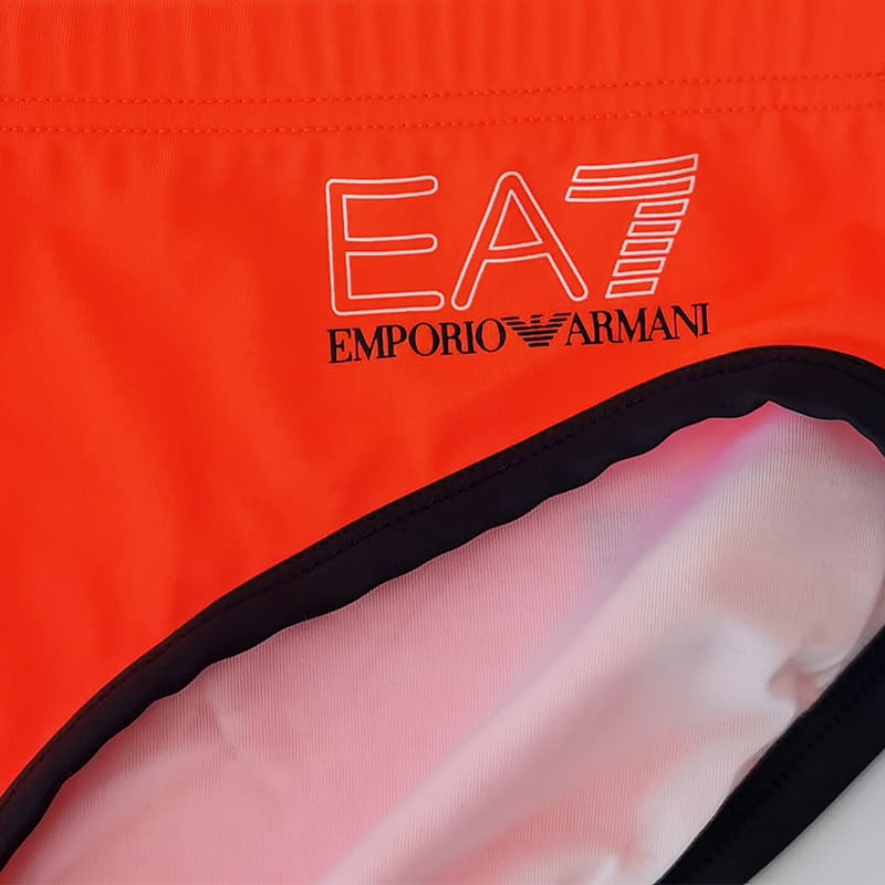 EMPORIO ARMANI Мужские плавательные шорты оранжевого цвета - изображение 3
