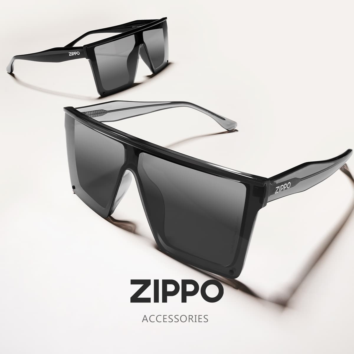 Солнцезащитные очки ZIPPO Пластиковая оправа TR90 Фигурные Солнцезащитные очки Унисекс Черный Прозрачный Серый - изображение 3