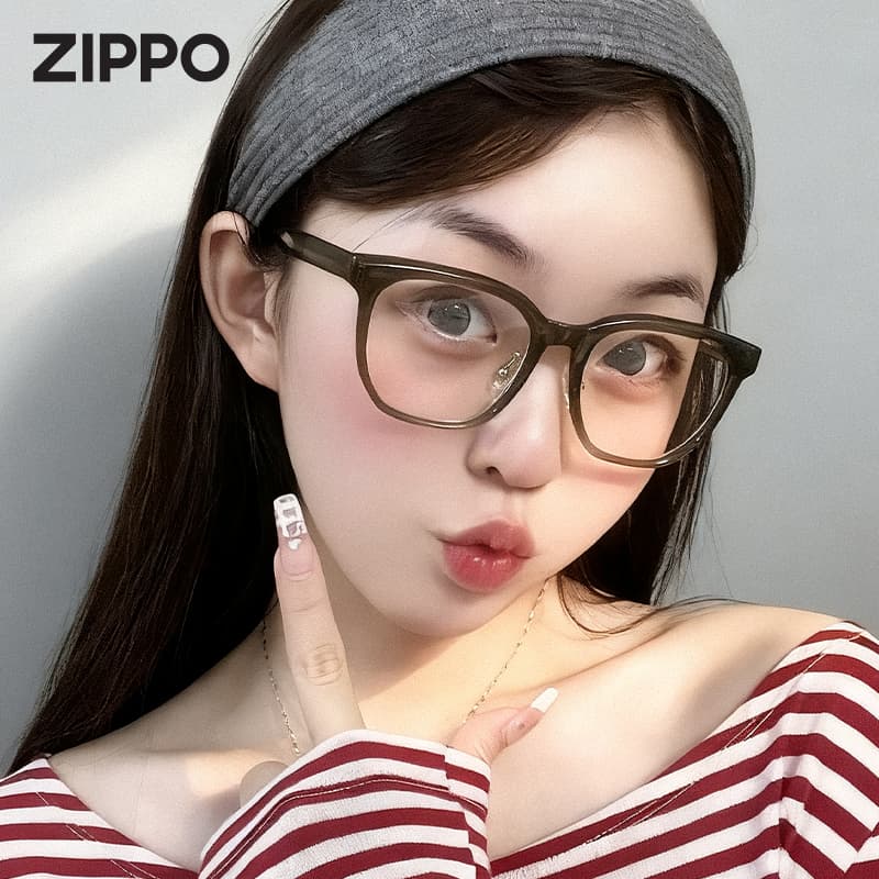 Оправа ZIPPO Квадратные оправы для очков Унисекс Прозрачный зеленый - изображение 2