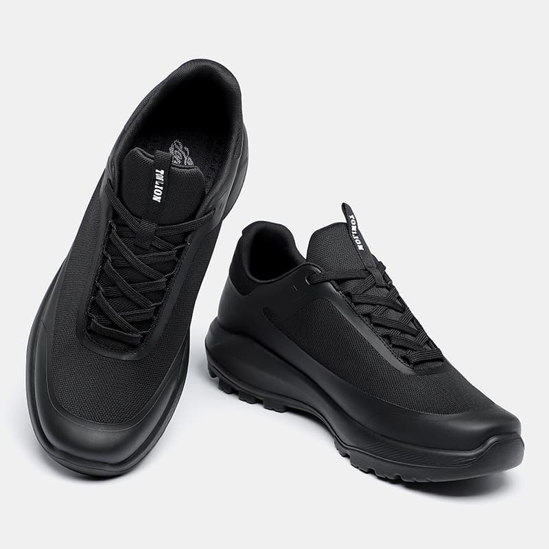 Кроссовки Tonlion Ткань Устойчивая к Износу Низкий Топ Повседневная Обувь Мужская Черная - изображение 5