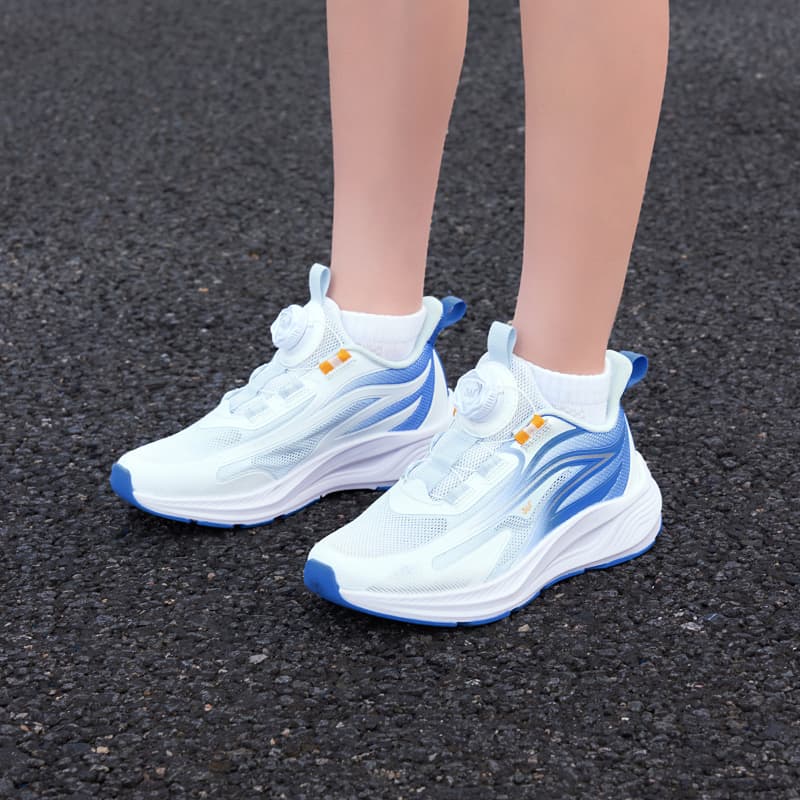 Кроссовки 361°KIDS Lightling 2,0 Противоскользящие Износостойкие Дышащие Амортизирующие и Легкие Беговые Кроссовки Белый Синий - изображение 6