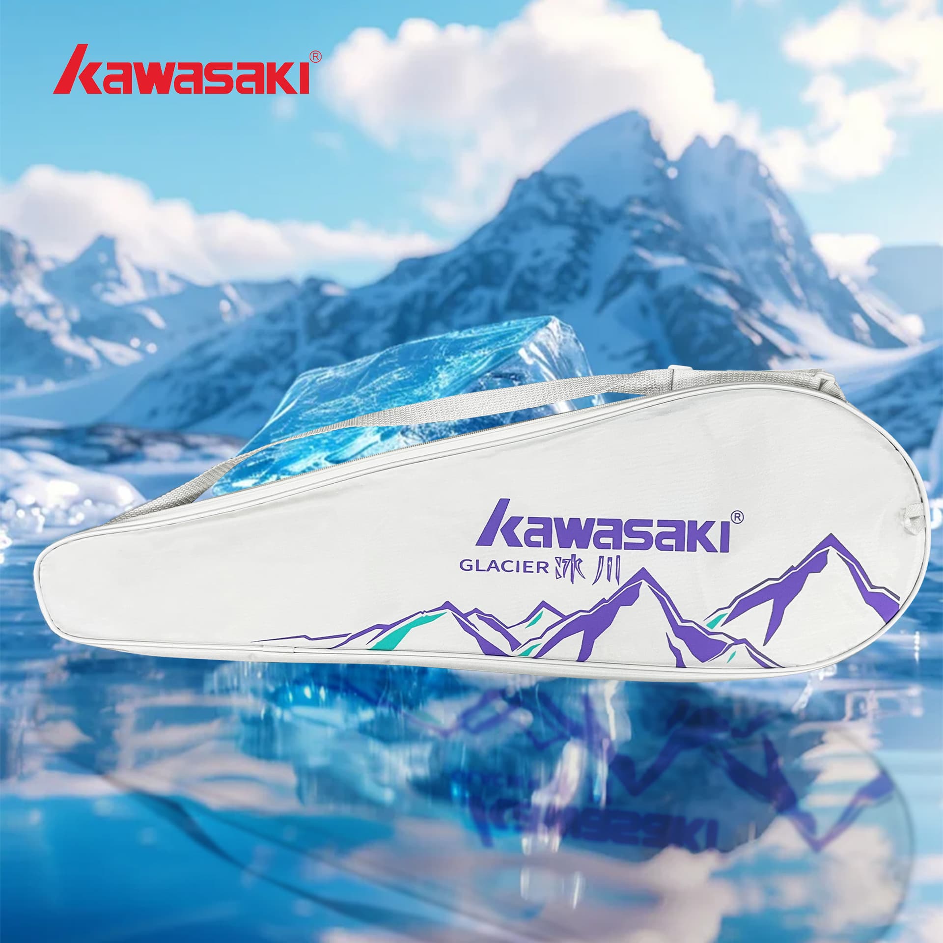 Спортивная сумка Kawasaki Glacier Collection Полиэстеровая ракетка для бадминтона сумка спортивная унисекс белая фиолетовая - изображение 5