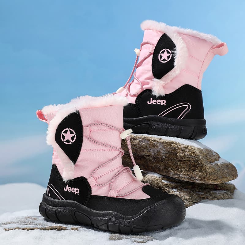 Jeep Slip-resistant Abrasion-resistant Thermal High-Top Snow Boots for Children Джип противоскользящие устойчивые к истиранию термальные высокие ботинки для сноуборда для детей - изображение 6