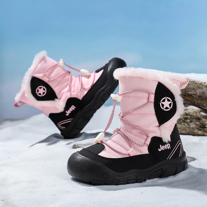 Jeep Slip-resistant Abrasion-resistant Thermal High-Top Snow Boots for Children Джип противоскользящие устойчивые к истиранию термальные высокие ботинки для сноуборда для детей - изображение 5