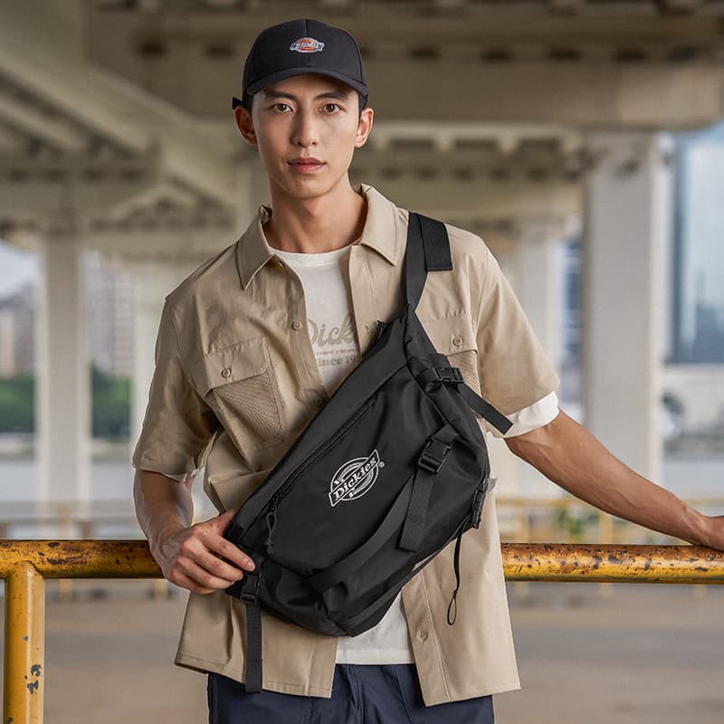 Сумка через плечо Dickies Полиэстер Полиэстер Сумка через плечо Стандартная (Стандартная) Унисекс Черный Серый Белый - изображение 5