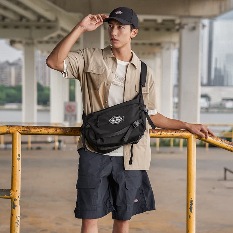 Сумка через плечо Dickies Полиэстер Полиэстер Сумка через плечо Стандартная (Стандартная) Унисекс Черный Серый Белый - изображение 6
