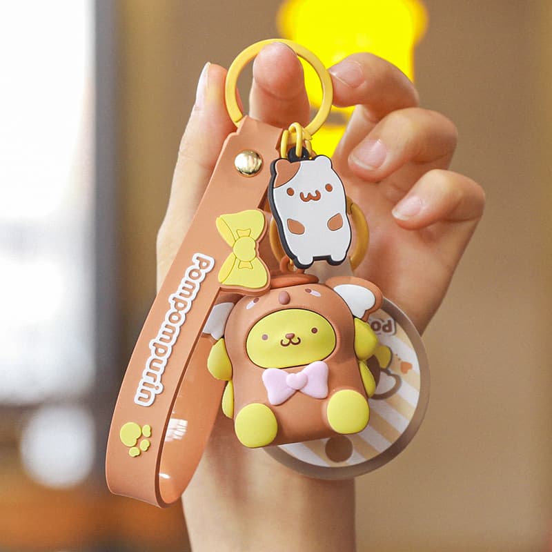 Кулон Sanrio Хелло Китти My Melody Коллекция животных Премиум Милый и симпатичный Сумка Рюкзак Мультяшный Кукла Рюкзак Модный Привлекательный Брелок Для школьников Цинковый сплав Подвеска Унисекс Парный - изображение 2
