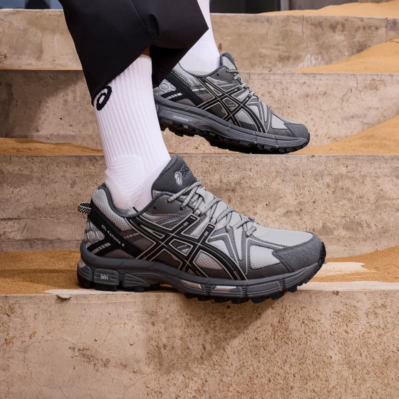 Кроссовки для бега ASICS Гель Kahana 8 Беговые кроссовки Низкий Топ Серый Черный Унисекс - изображение 8