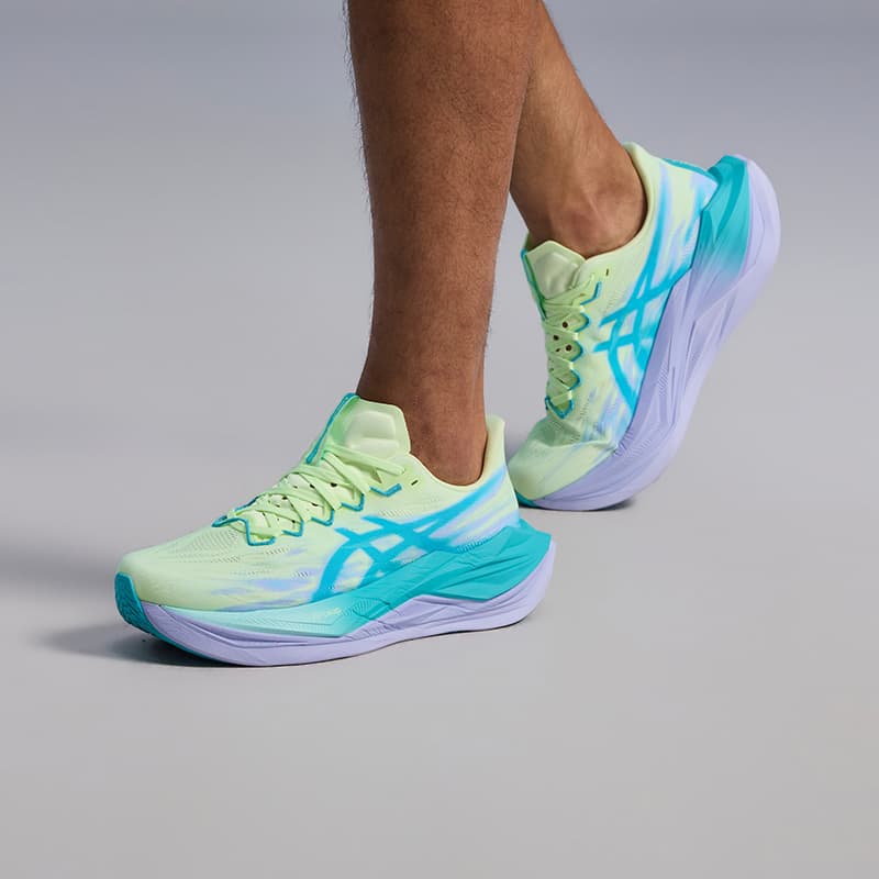 Кроссовки для бега ASICS SUPERBLAST 3 Беговые кроссовки Низкий Топ Желтый Зеленый Синий Зеленый Унисекс - изображение 8