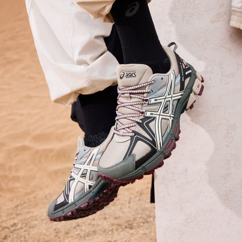 Кроссовки для бега ASICS Гель Kahana 8 Беговые кроссовки Низкий Топ Кофе Светло-Серый Унисекс - изображение 7