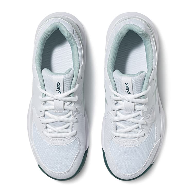 Asics Gel Dedicate 8 противоскользящие низкие детские кроссовки для тренировок белые и зеленые детские - изображение 6