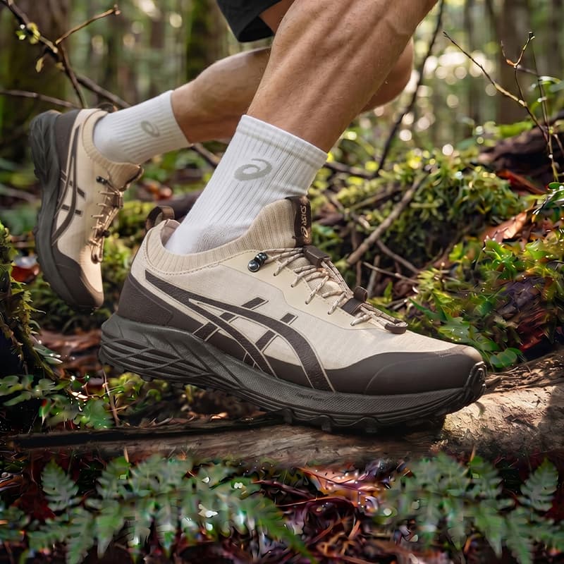 Кроссовки ASICS Gel Sonoma Повседневная обувь Низкий верх Бежевый Кофейный Унисекс - изображение 8