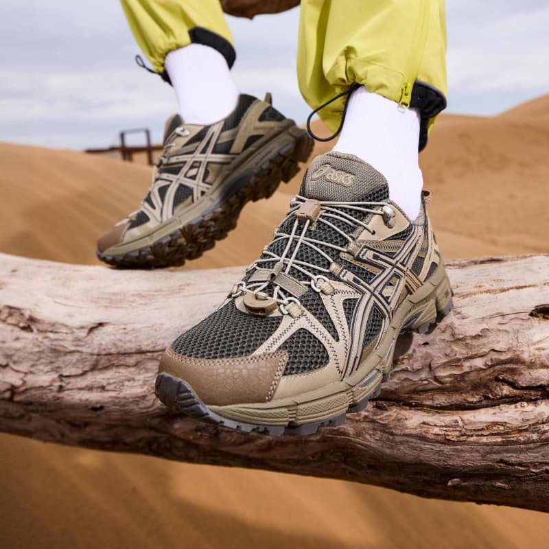 Кроссовки ASICS Гель Kahana 8 FL Повседневная обувь Низкий топ Темно-зеленый Земляной серый Унисекс - изображение 8