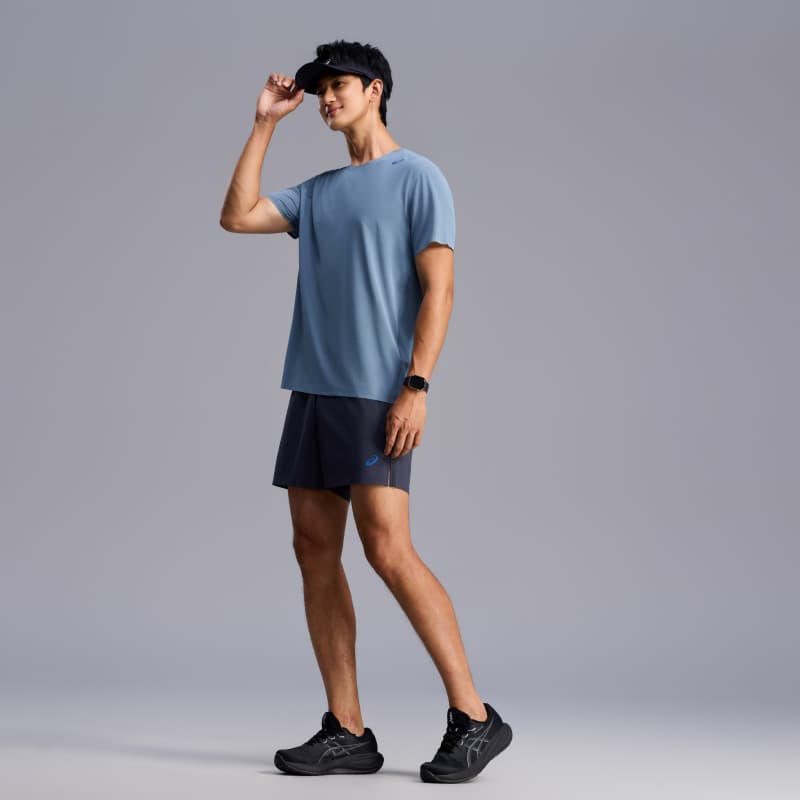 Asics D.FRESH Синий Мужские Беговые Т-Рубашки - изображение 7
