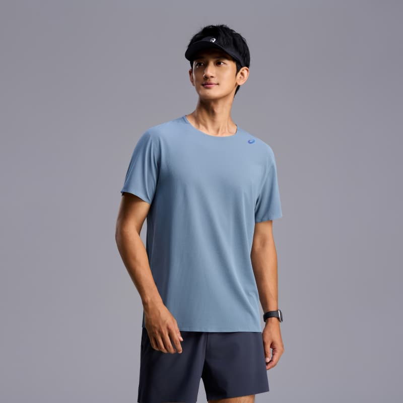 Asics D.FRESH Синий Мужские Беговые Т-Рубашки - изображение 6