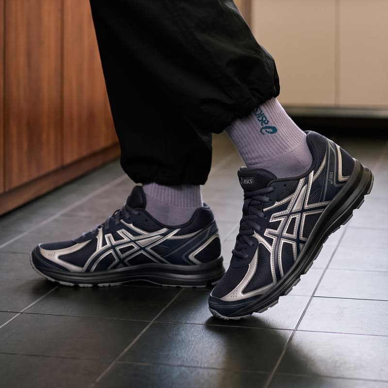Кроссовки для спортзала ASICS JOG 100S Тренировочные кроссовки Low Топ Графитовый Серый Черный Унисекс - изображение 7