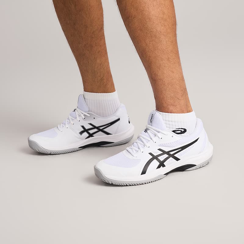 Кроссовки для тенниса ASICS GAME FF Текстиль Синтетическая кожа Амортизация Дышащий Низкий верх Теннисные кроссовки Мужские Белый - изображение 6