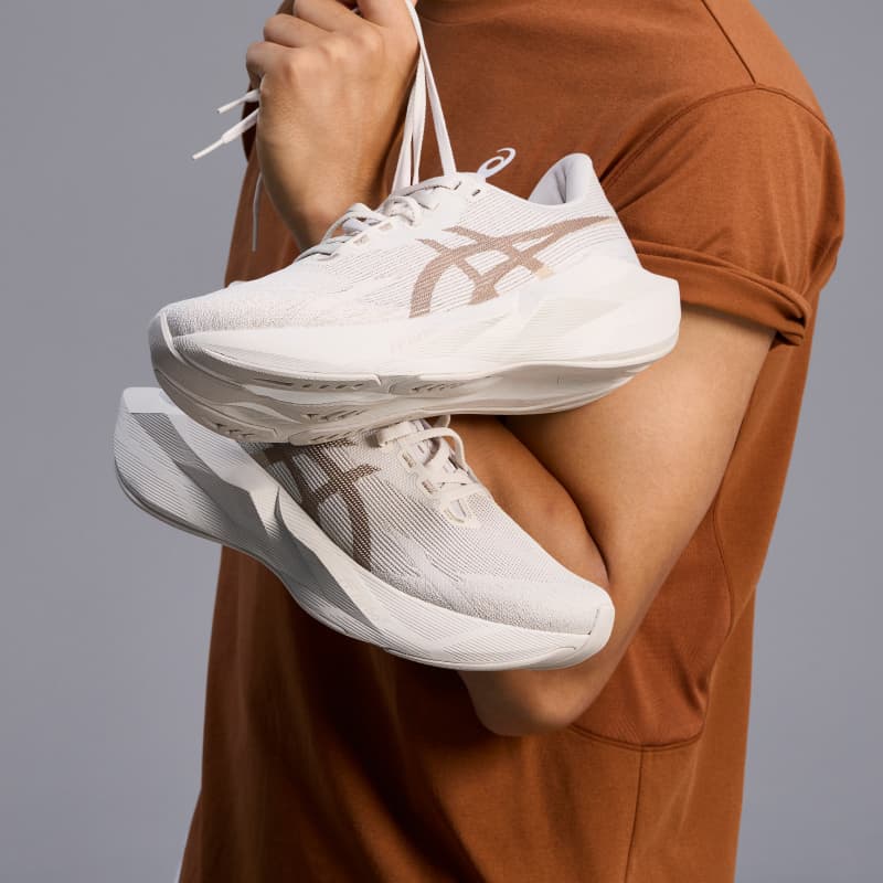 Кроссовки для бега ASICS NOVABLAST 6 Беговые кроссовки Низкий Топ Экрю Серый Мужской - изображение 8