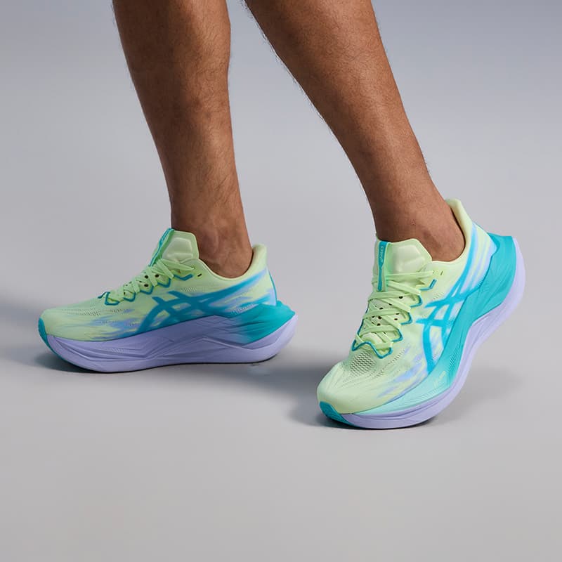 Кроссовки для бега ASICS SUPERBLAST 3 Беговые кроссовки Низкий Топ Желтый Зеленый Синий Зеленый Унисекс - изображение 7