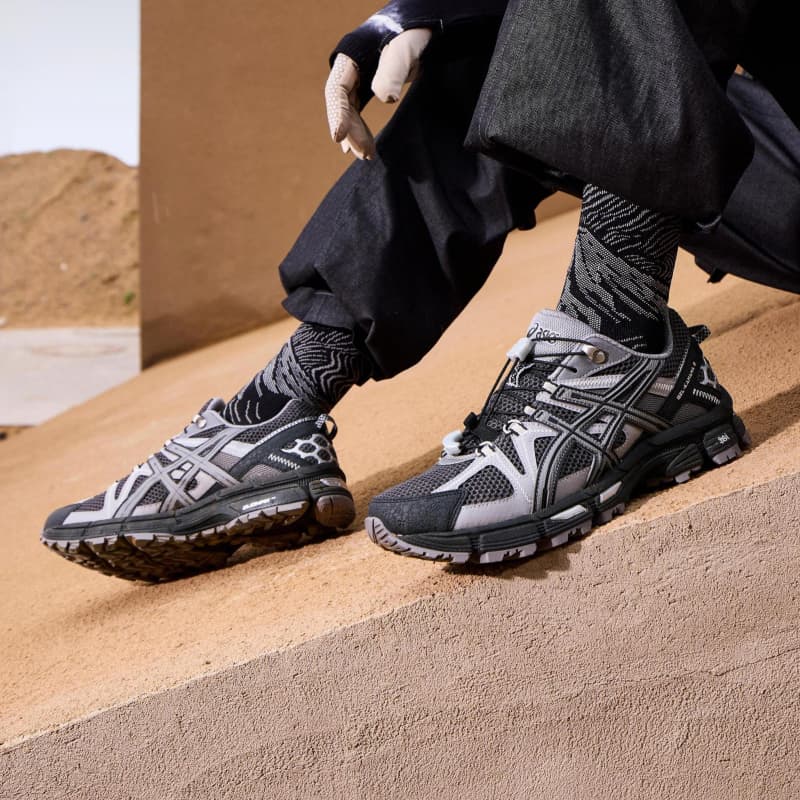 Кроссовки для бега ASICS Гель Kahana 8 FL Беговые кроссовки Низкий Топ Серый Унисекс - изображение 7