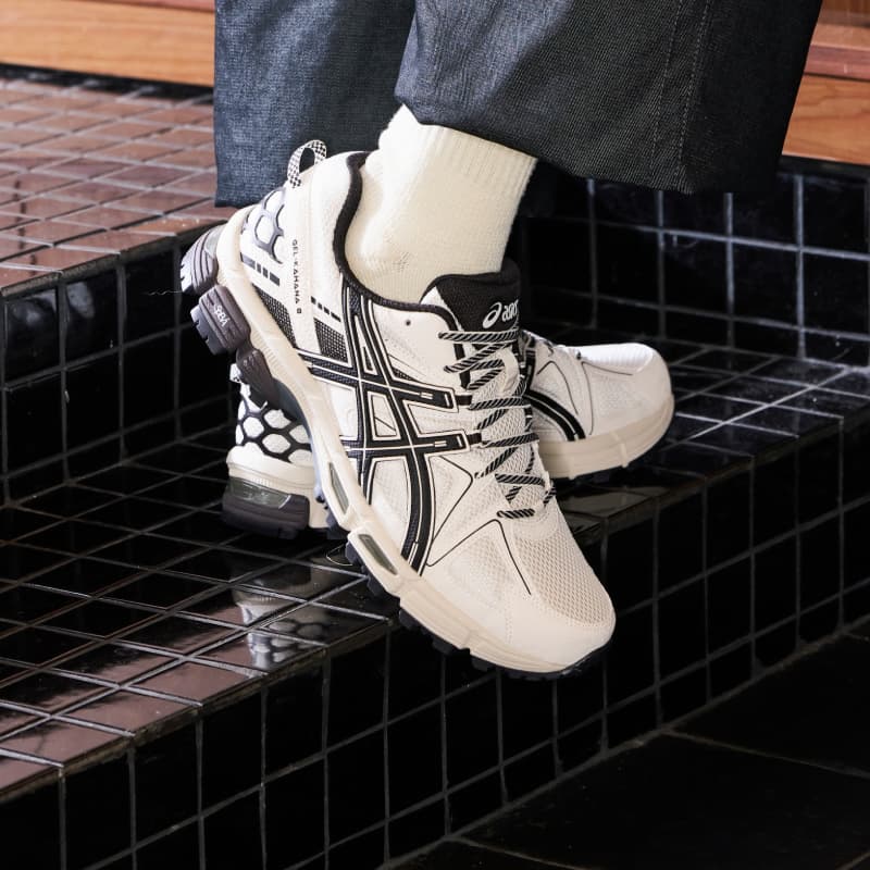Кроссовки для бега ASICS Гель Kahana 8 Беговые кроссовки Низкий Топ Экрю Черный Унисекс - изображение 7