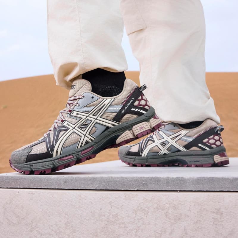 Кроссовки для бега ASICS Гель Kahana 8 Беговые кроссовки Низкий Топ Кофе Светло-Серый Унисекс - изображение 8
