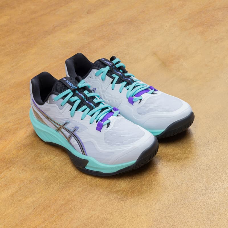 Кроссовки ASICS SKY ELITE FF 4 Волейбольные кроссовки Низкий Топ Белый Фиолетовый Мужской - изображение 8