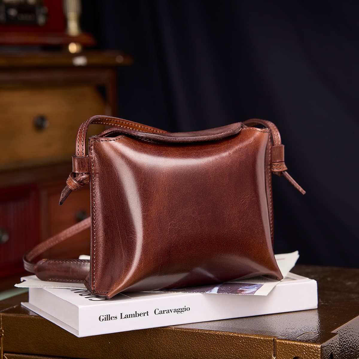Мини-сумка KAISER Лицевая коровья кожа Сумка-купол Через плечо Сумки через плечо Обычный (стандартный) Женские - изображение 4