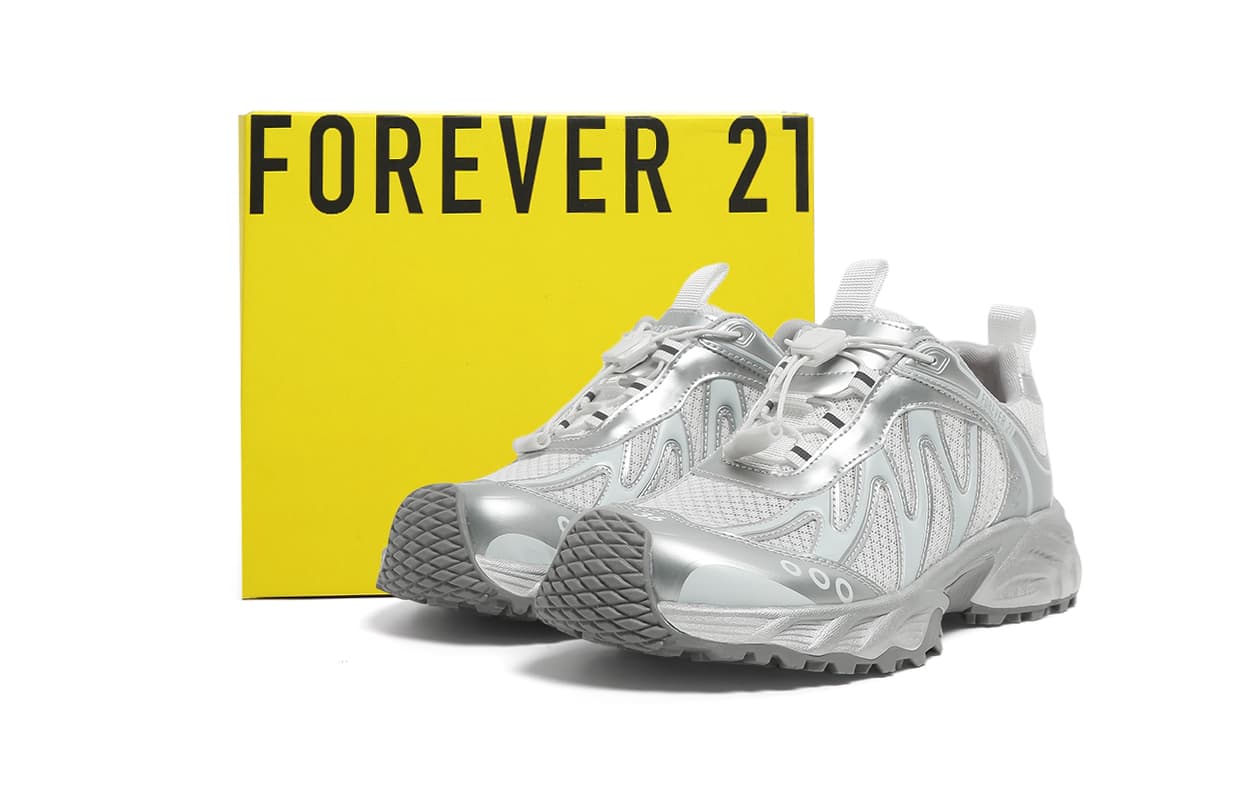 Кроссовки FOREVER 21 Низкий топ массивные кроссовки женские серебряные - изображение 6