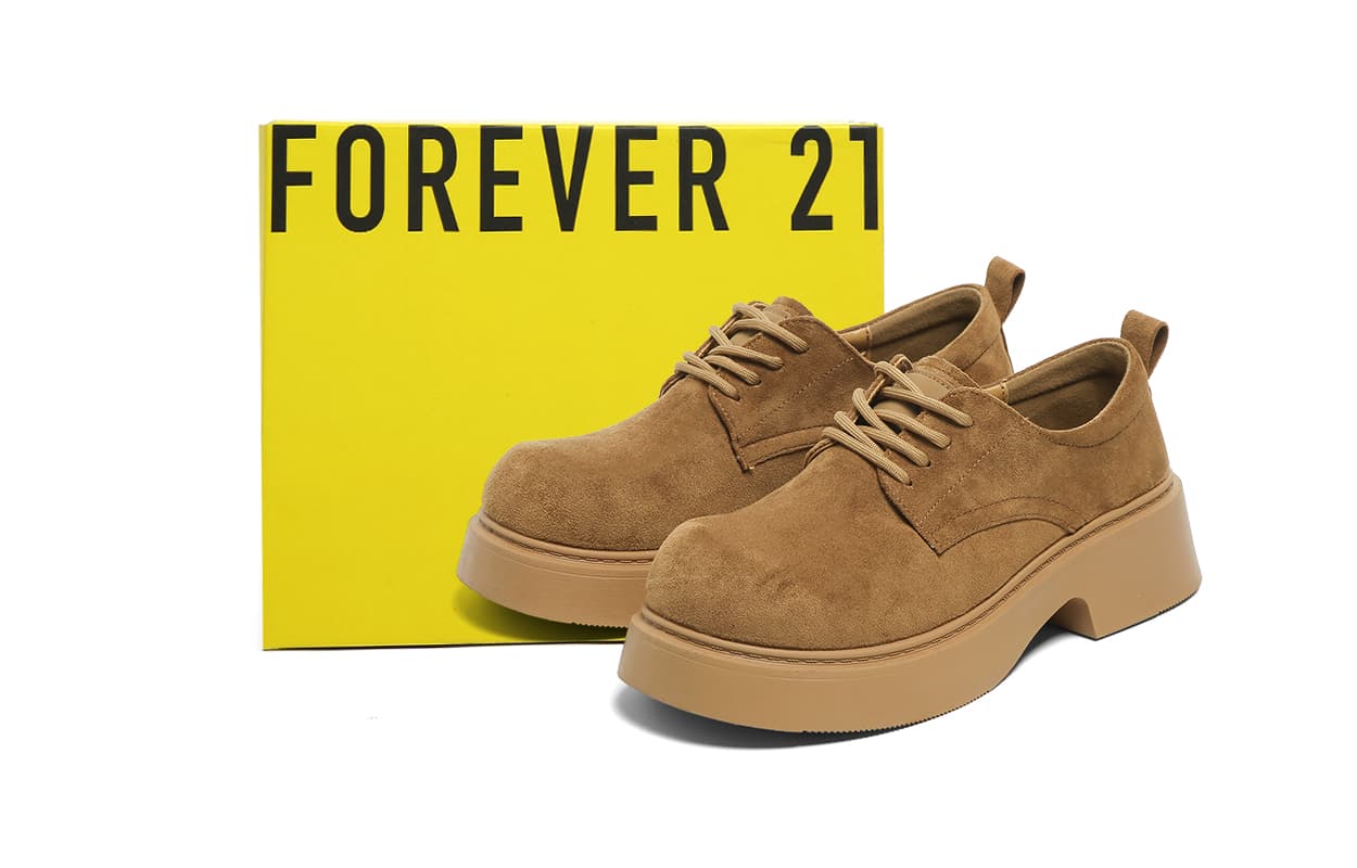 FOREVER 21 Derby Обувь Повседневная Кожаная Мужская Искусственная Замша Коричневый - изображение 6